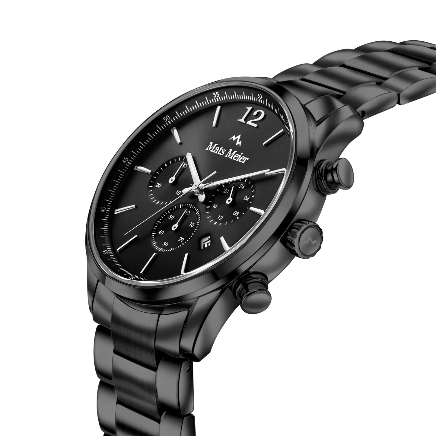 Grand Combin chronograph mens watch and beads bracelets giftset