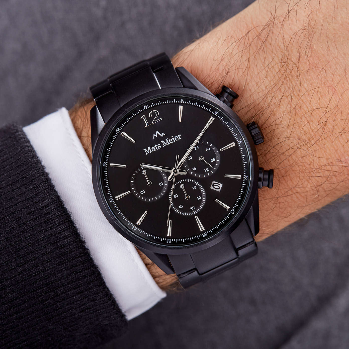Grand Cornier chronograph mens watch matte black