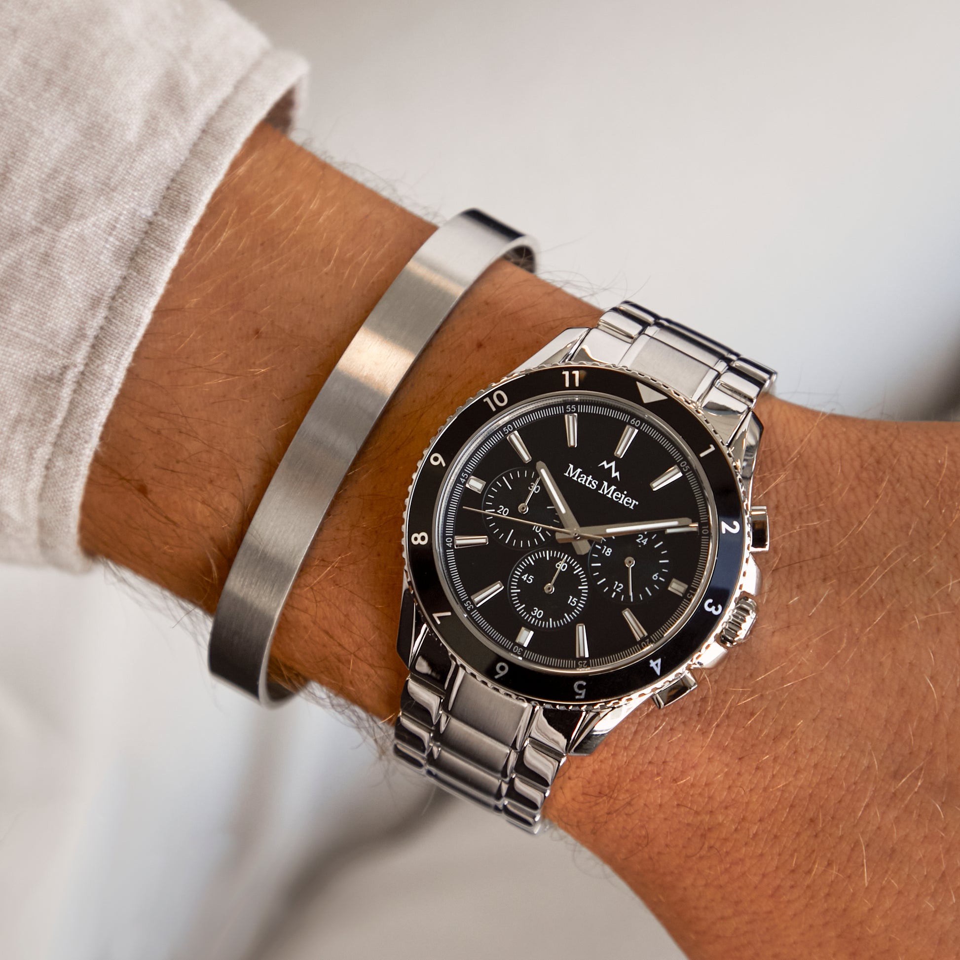 Annecy Matt Silver Colored Steel Bracelet