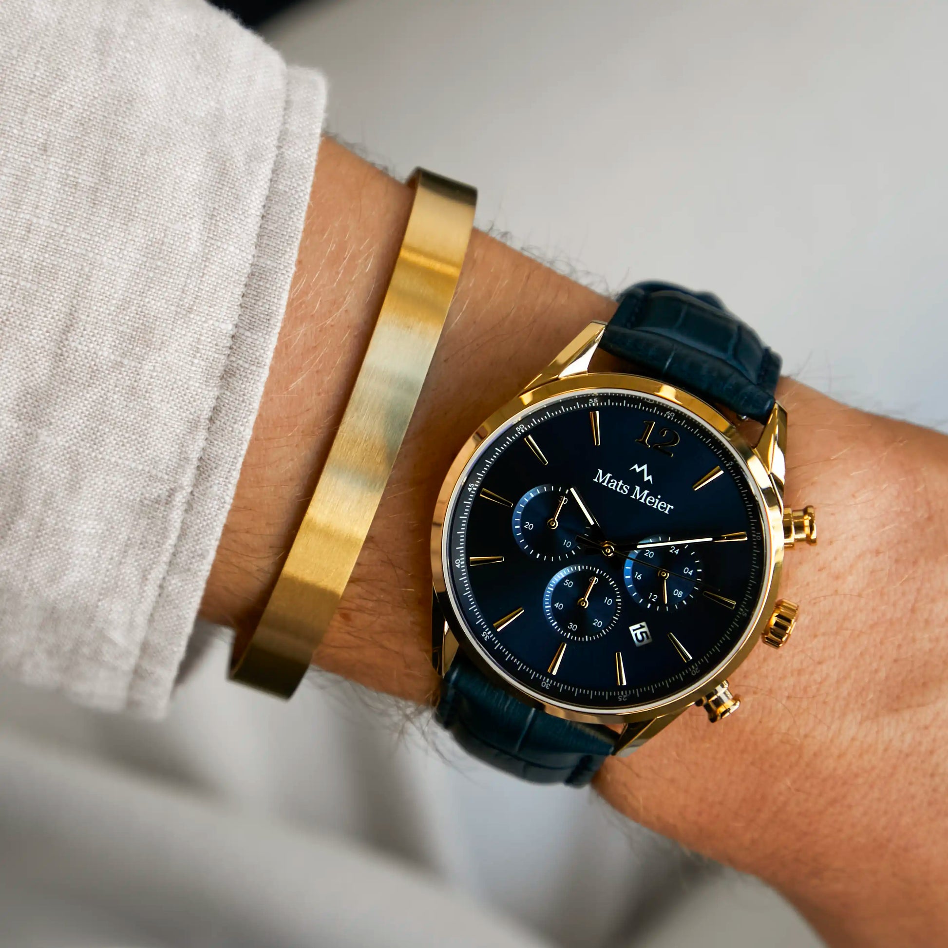 Annecy Matt Gold Colored Steel Bracelet