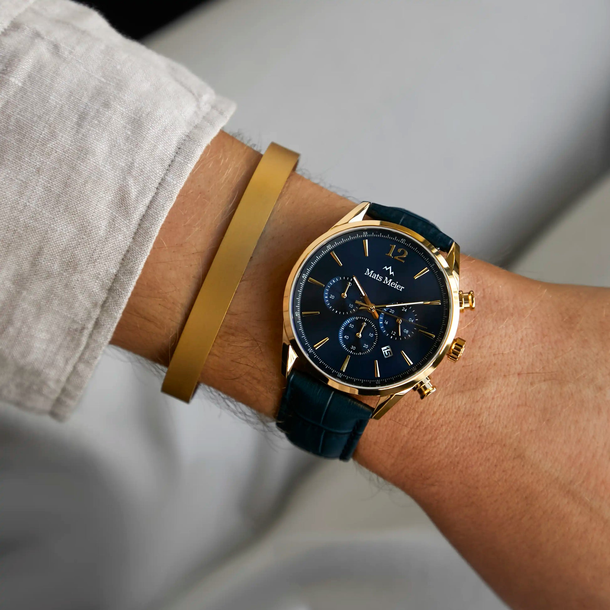 Annecy Gold Colored Steel Bracelet