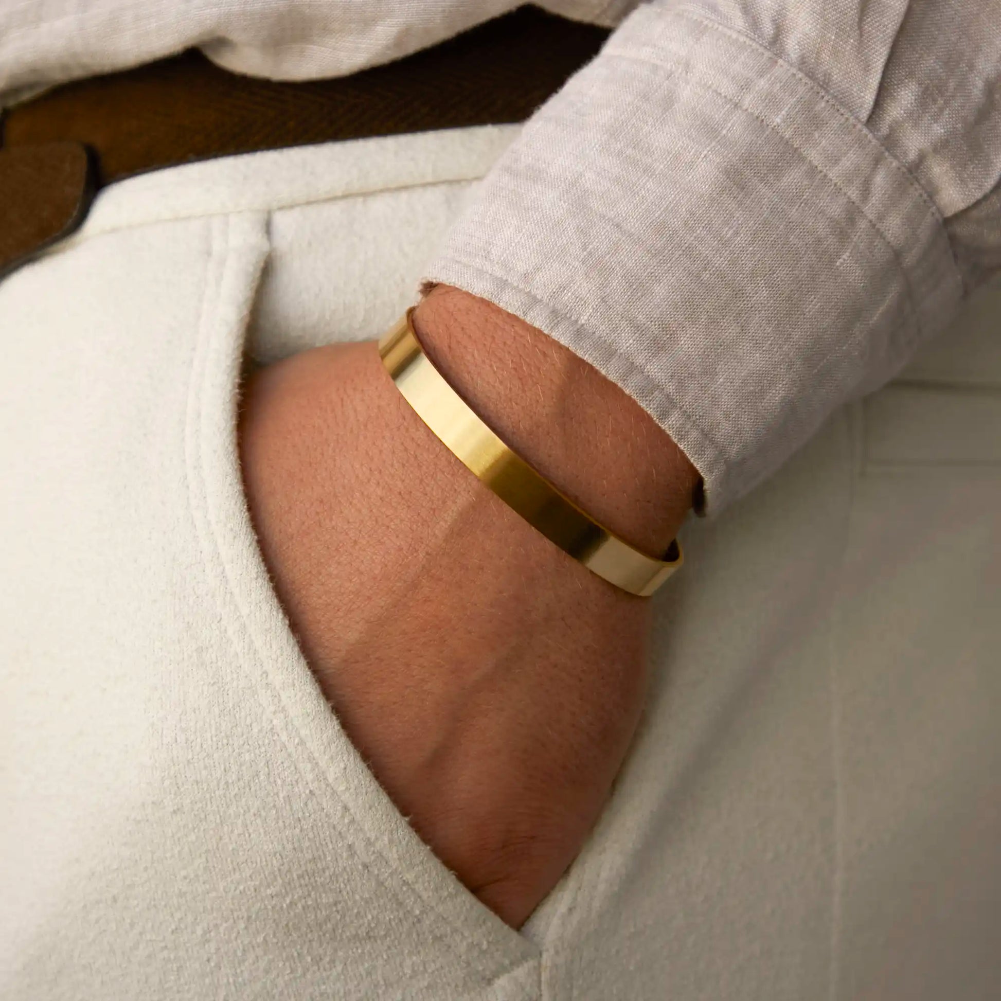 Annecy Matt Gold Colored Steel Bracelet