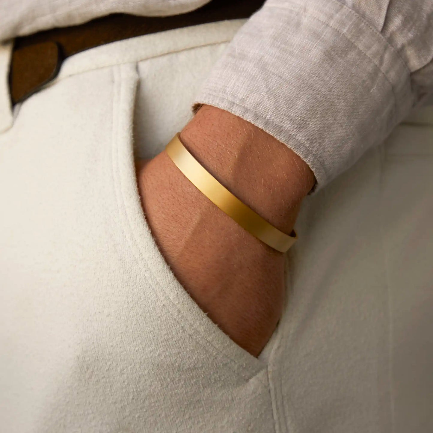 Annecy Gold Colored Steel Bracelet