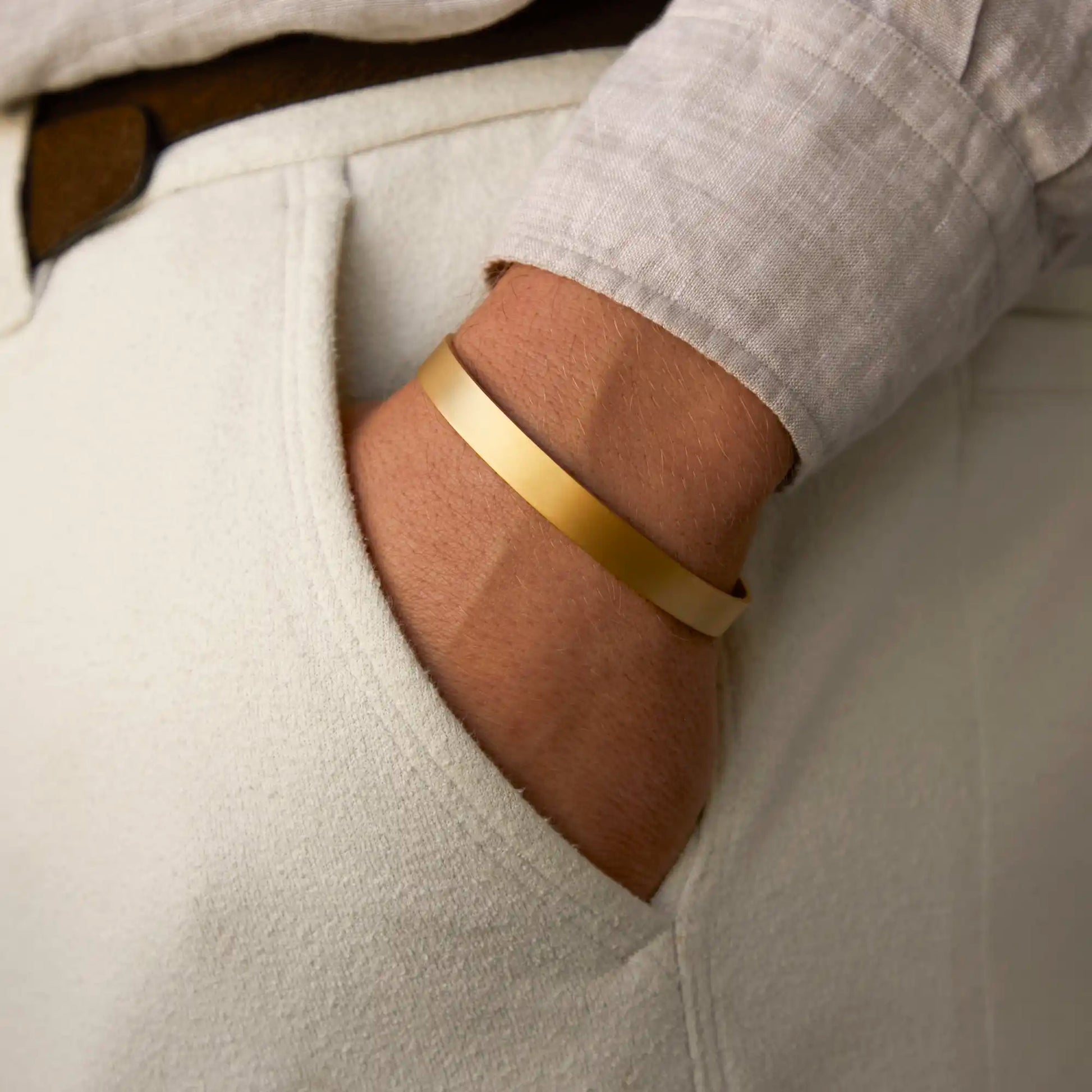 Annecy Gold Colored Steel Bracelet