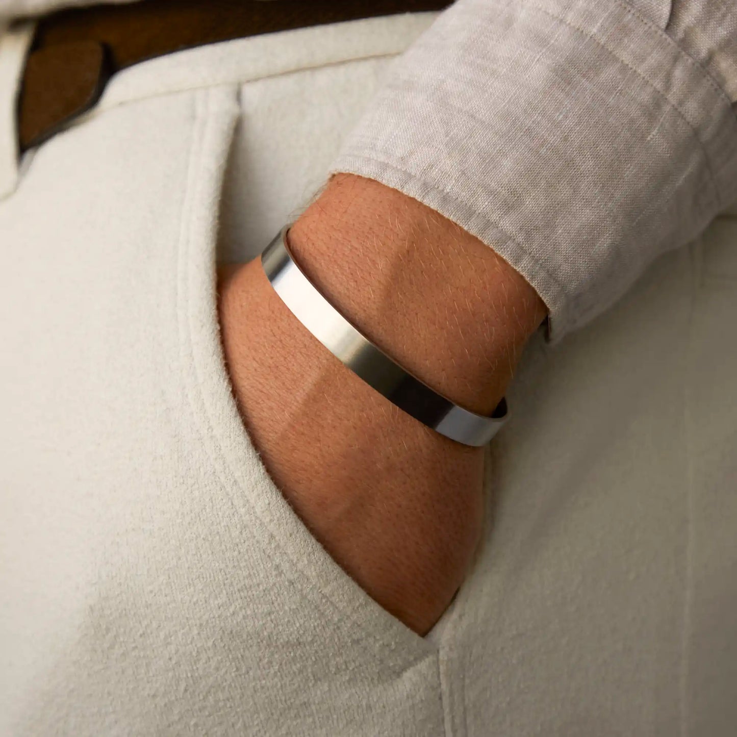 Annecy Matt Silver Colored Steel Bracelet
