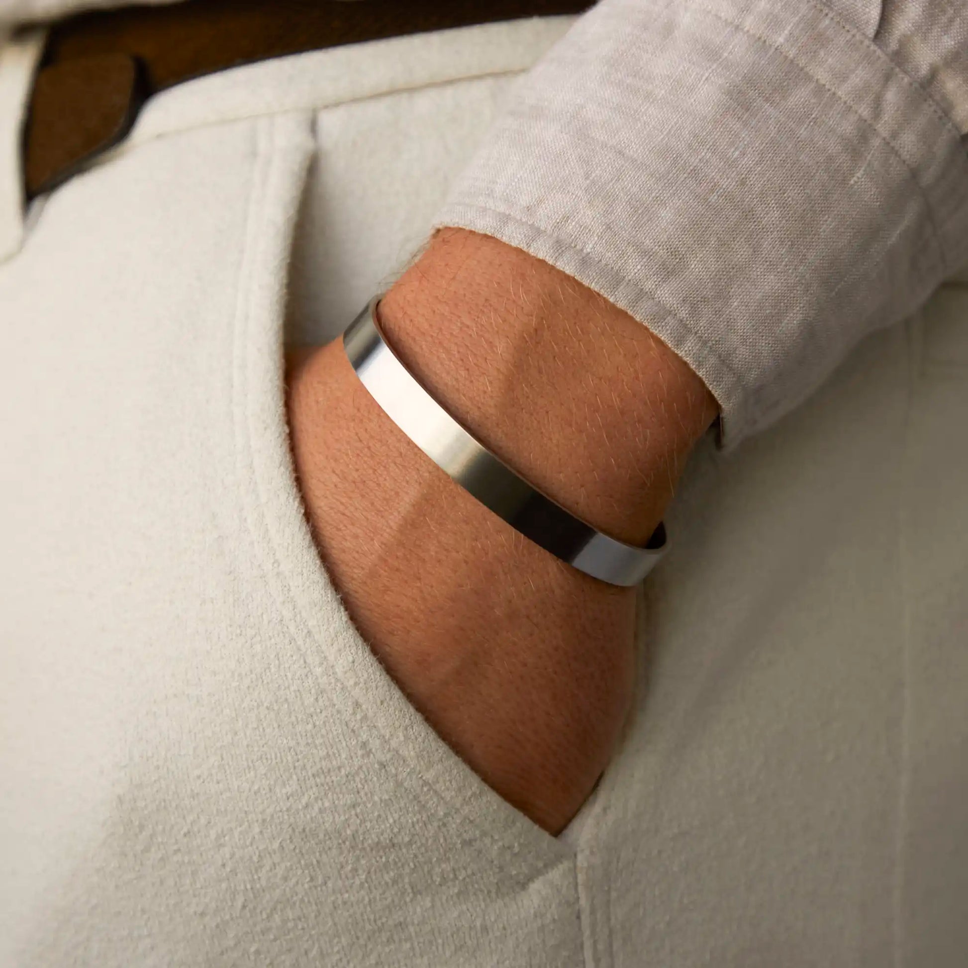 Annecy Matt Silver Colored Steel Bracelet