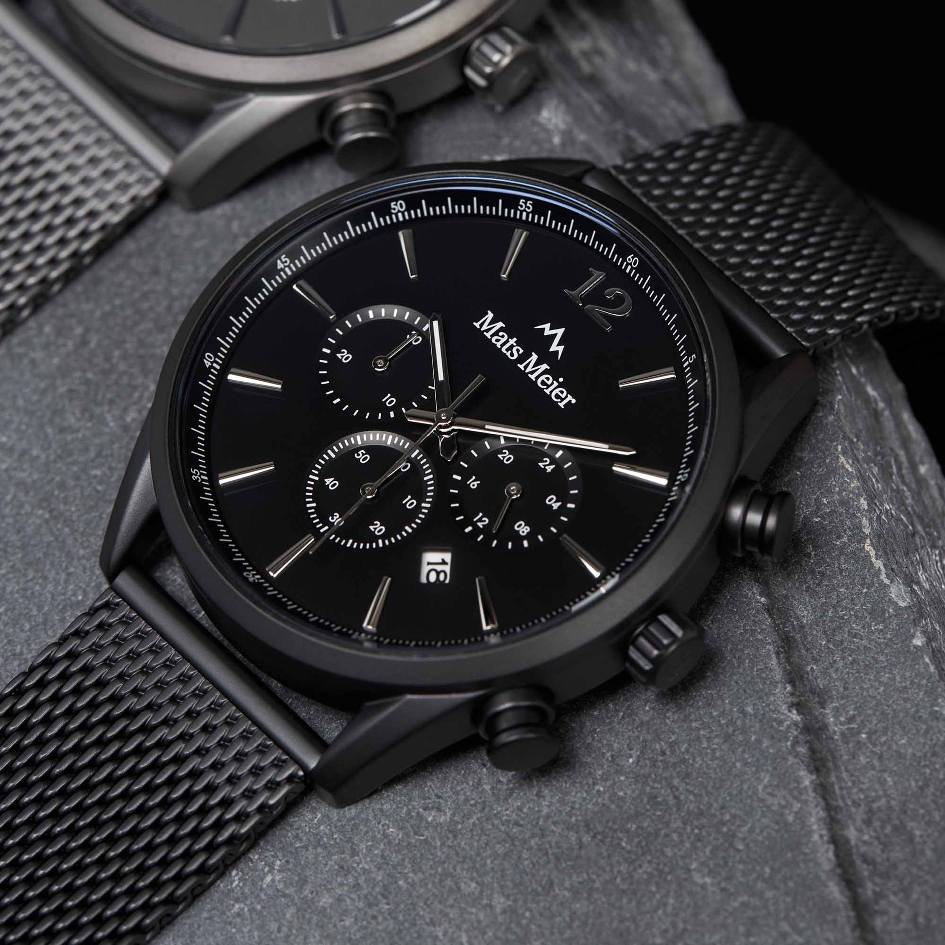 Grand Cornier chronograph mens watch matte black   