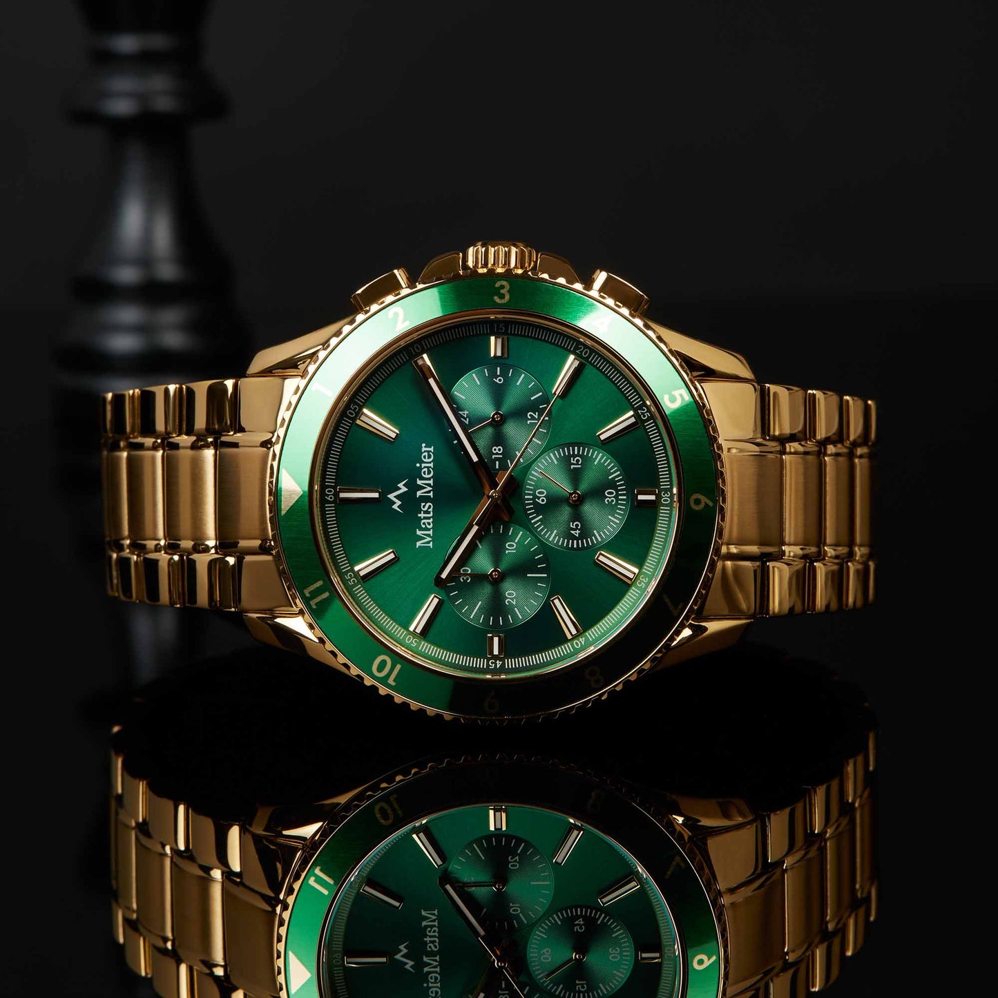 Ponte dei Salti chronograph mens watch gold coloured and green   