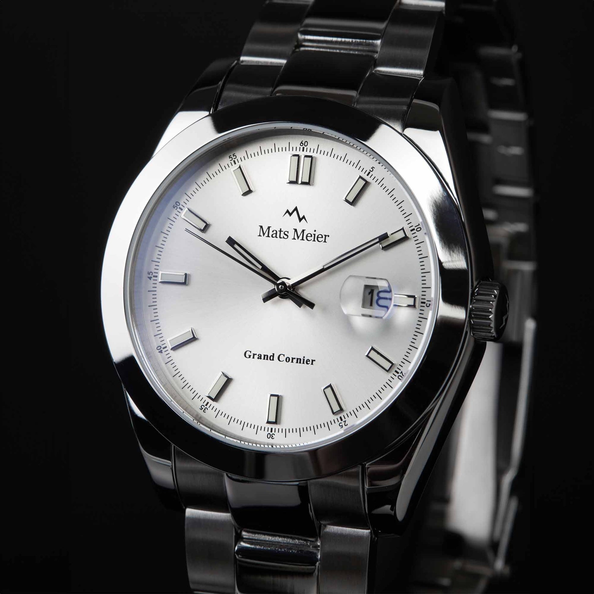 Grand Cornier mens watch silver coloured   