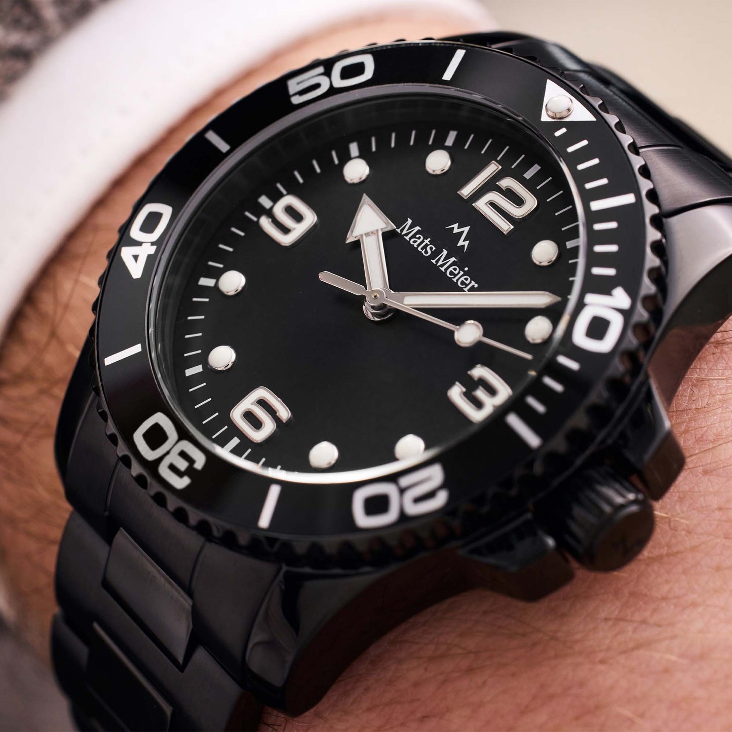 Grand Combin chronograph mens watch and watch box gift set