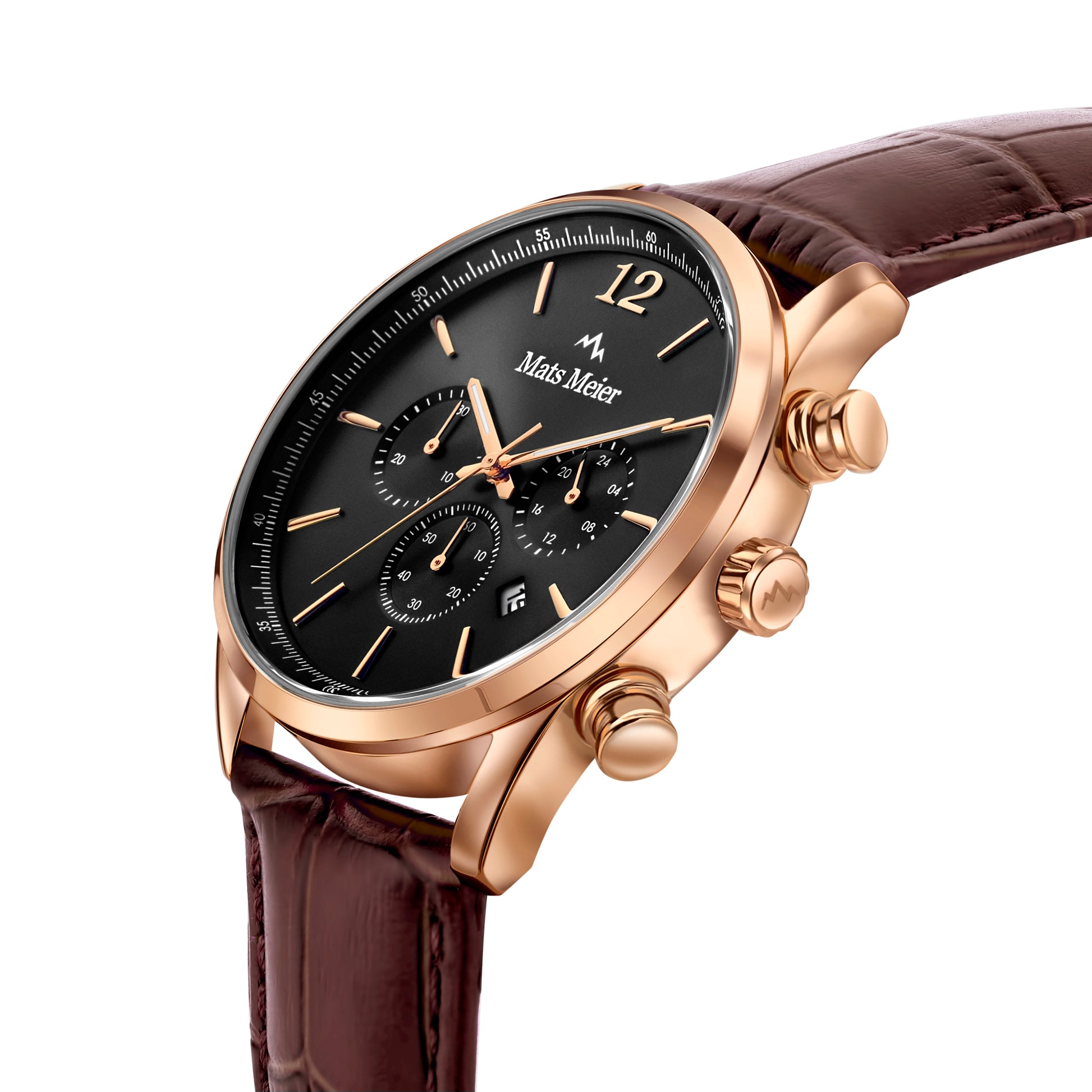 Grand Cornier chronograph mens watch black / brown   