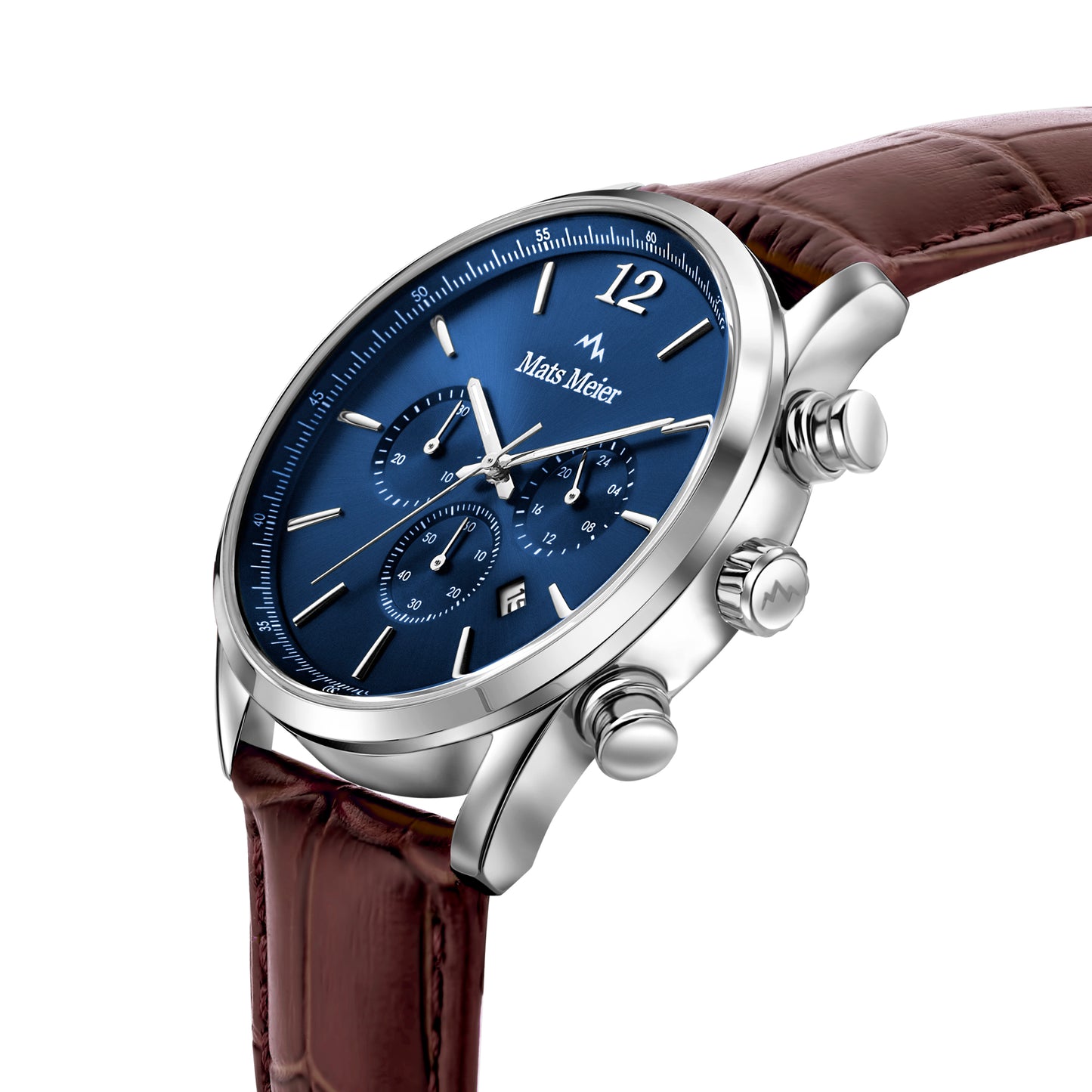 Grand Cornier chronograph mens watch blue / brown   