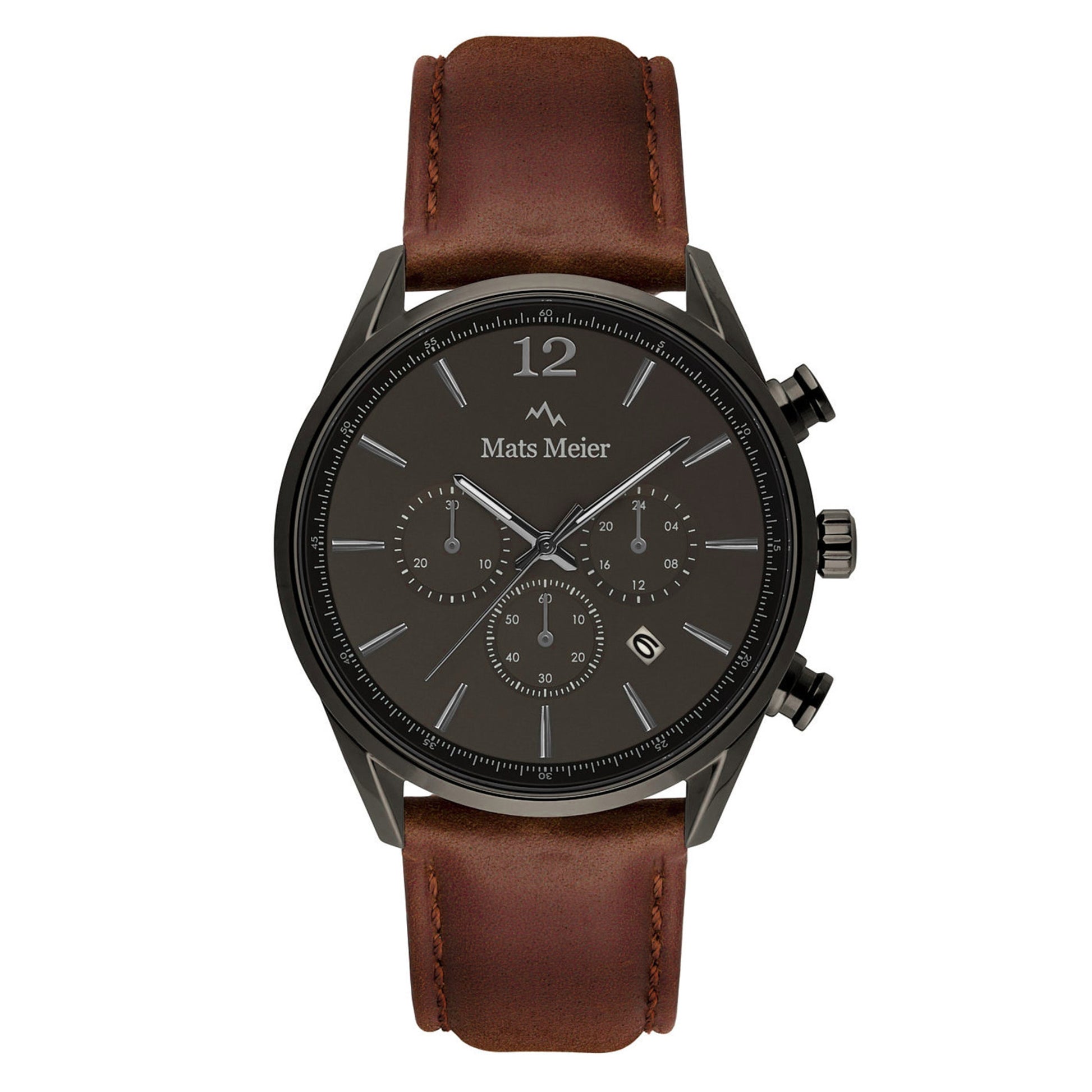 Grand Combin chronograph mens watch and beads bracelets giftset
