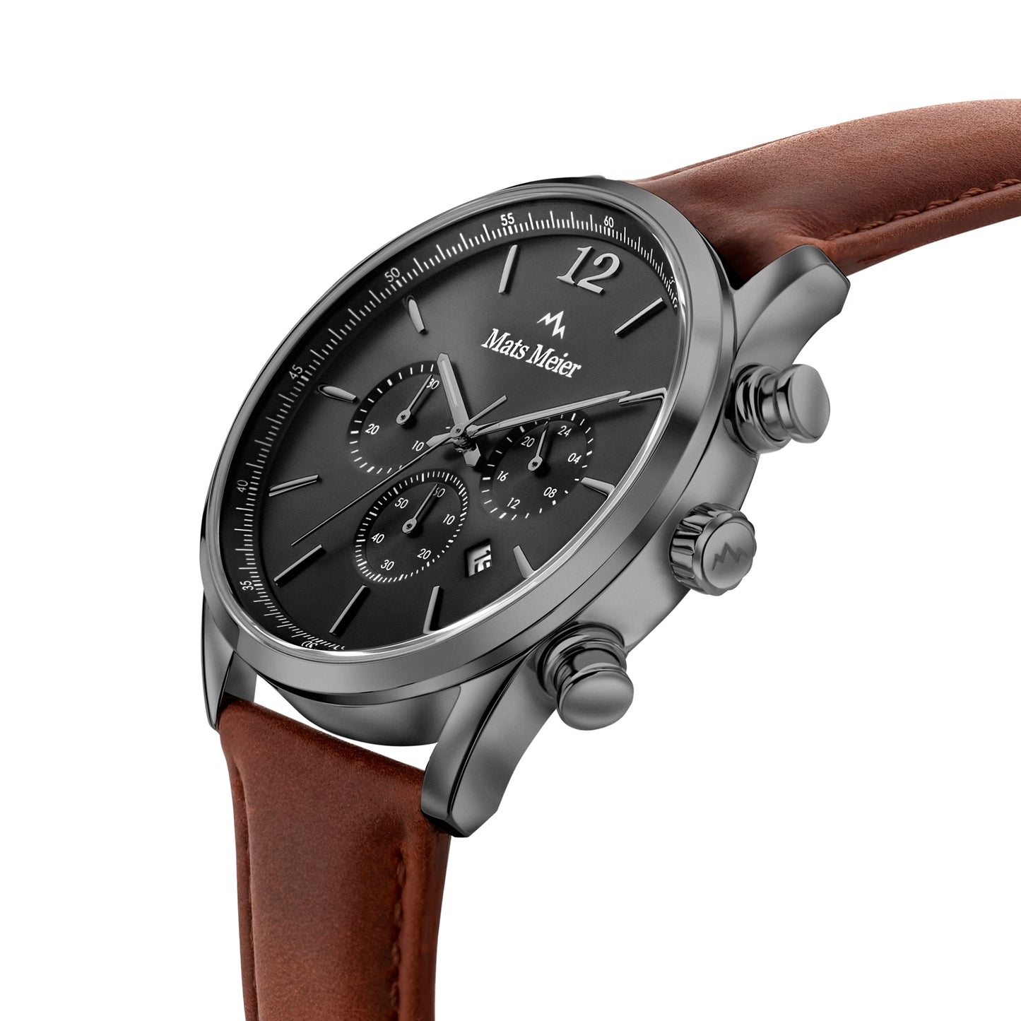 Grand Combin chronograph mens watch and watch box gift set   