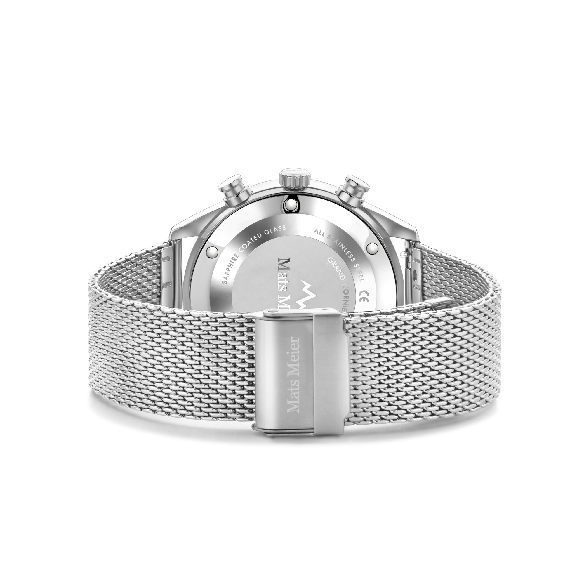 Grand Cornier chronograph men's watch silver colored – Mats Meier