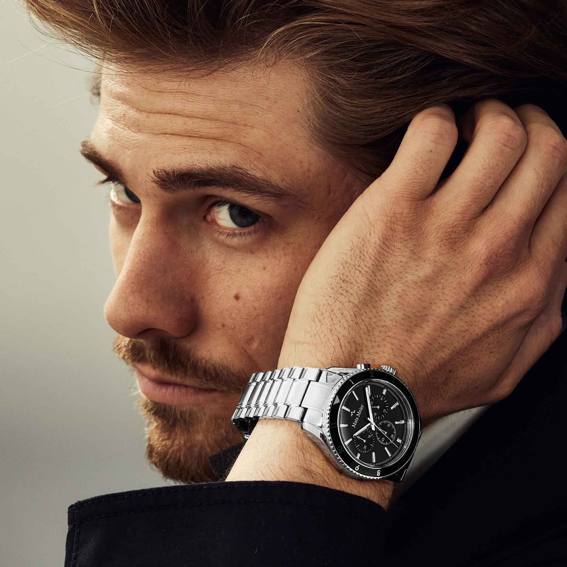 Ponte Dei Salti Chronohraph Mens Watch Silver / Black   