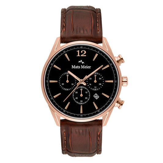 Grand Cornier chronograph mens watch black / brown   