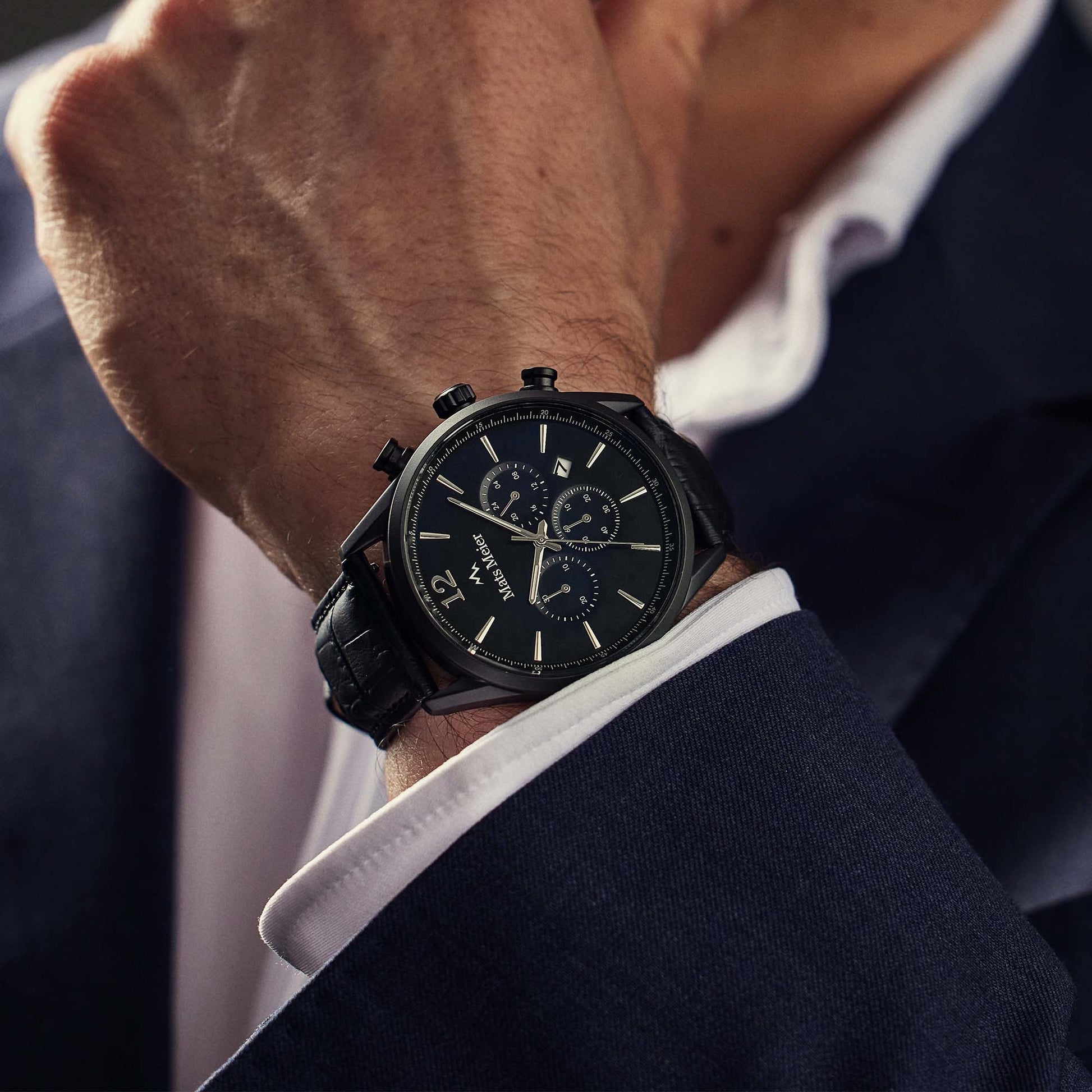 Grand Cornier chronograph mens watch matte black   