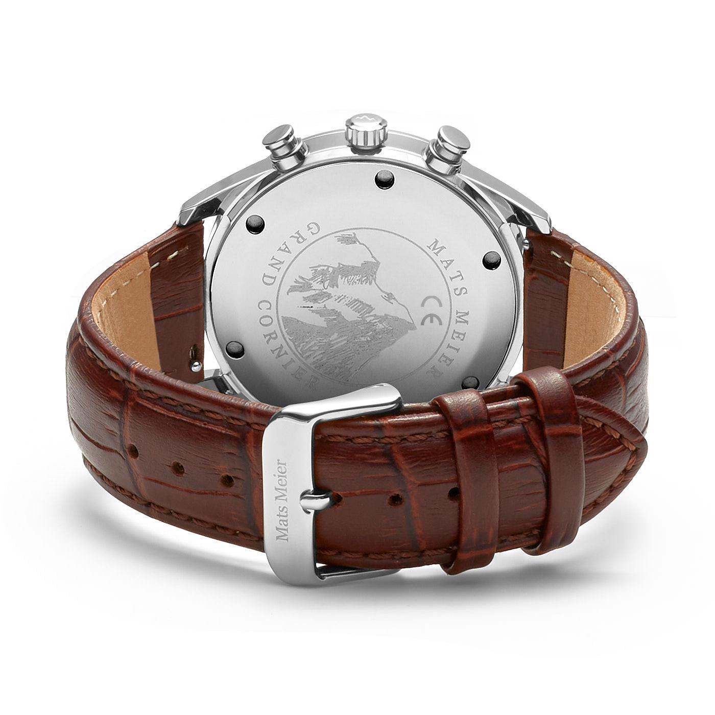Grand Cornier chronograph mens watch blue / brown   