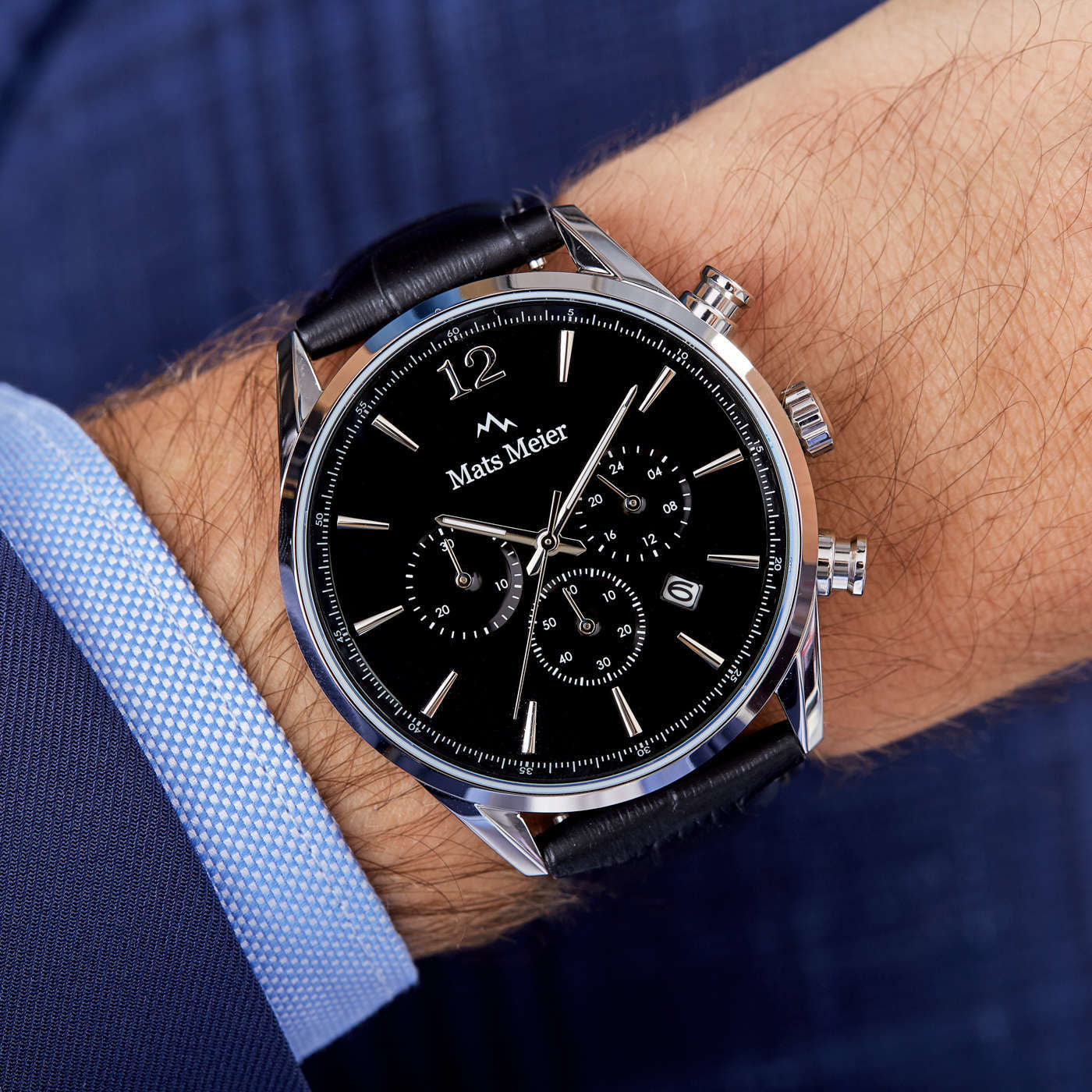Grand Cornier chronograph mens watch black / black   