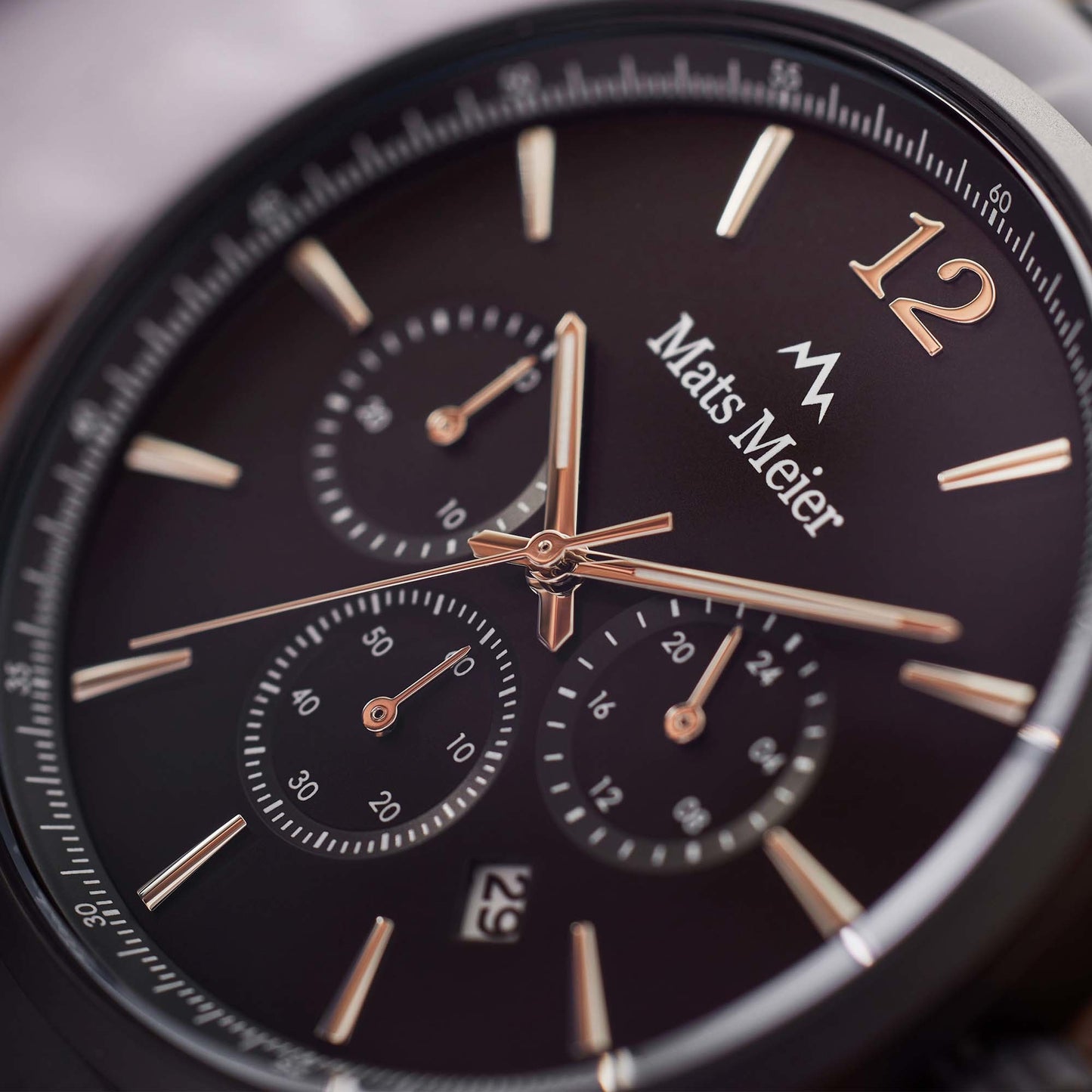 Grand Cornier chronograph mens watch matte black   