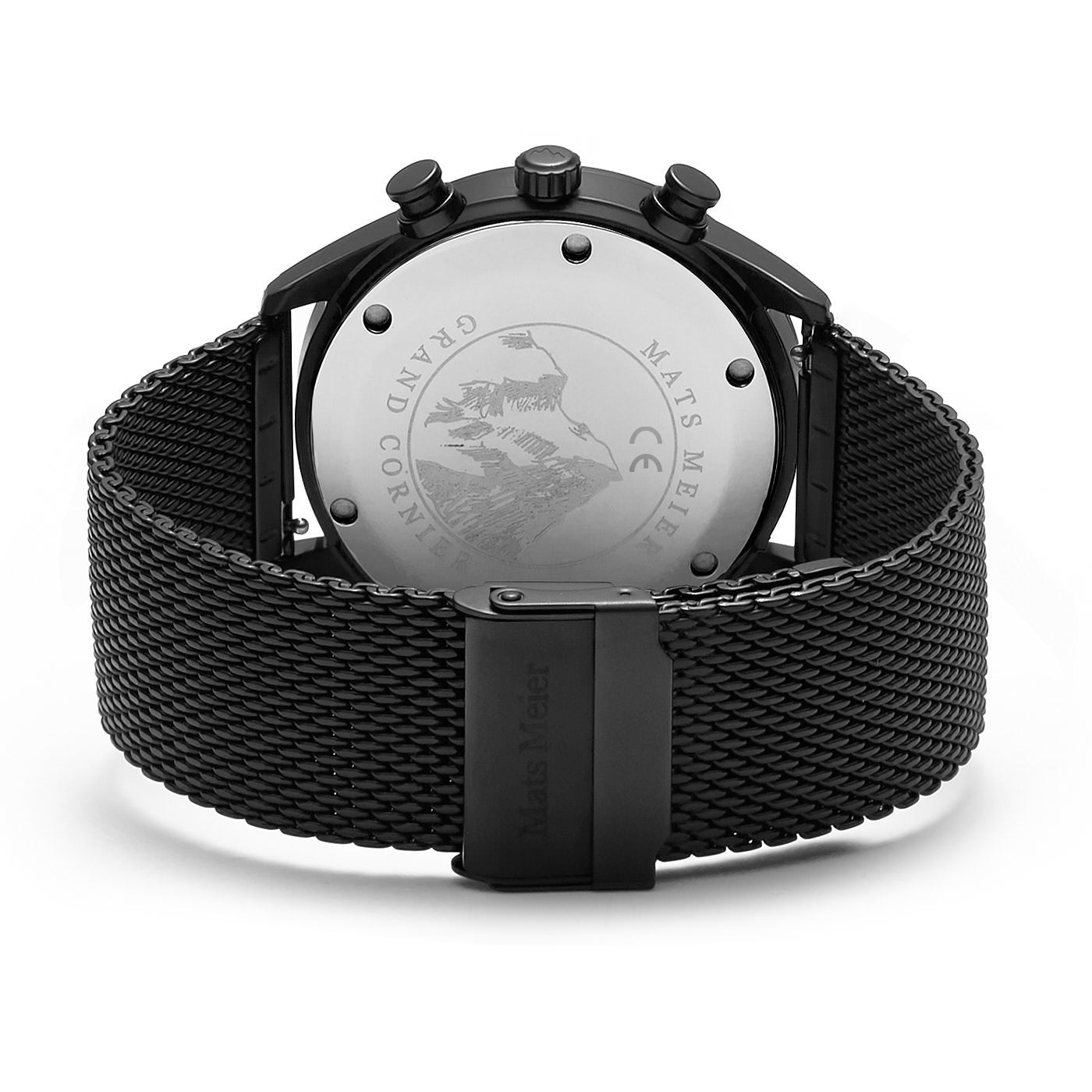 Grand Cornier chronograph mens watch matte black   