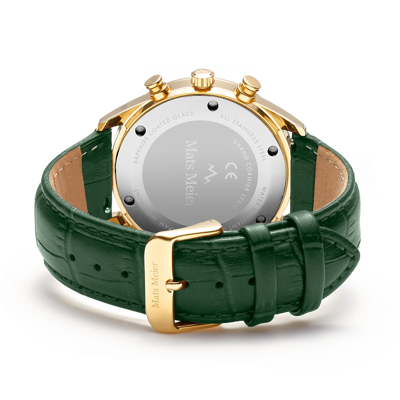 Grand Cornier chronograph watch green/gold colored – Mats Meier