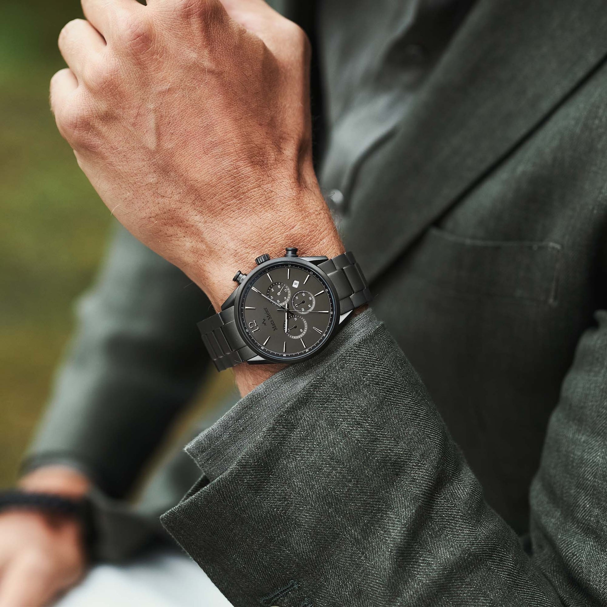 Grand Cornier chronograph mens watch gunmetal   