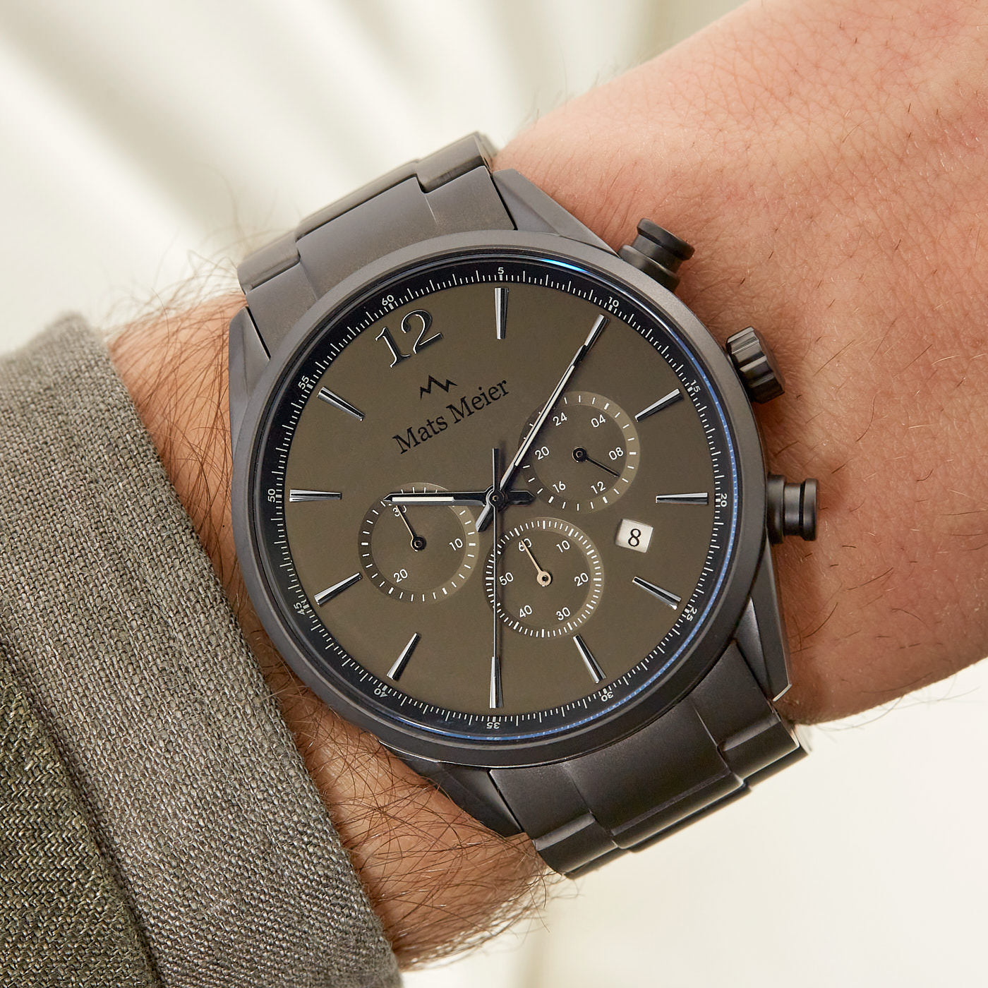 Grand Cornier chronograph mens watch gunmetal   