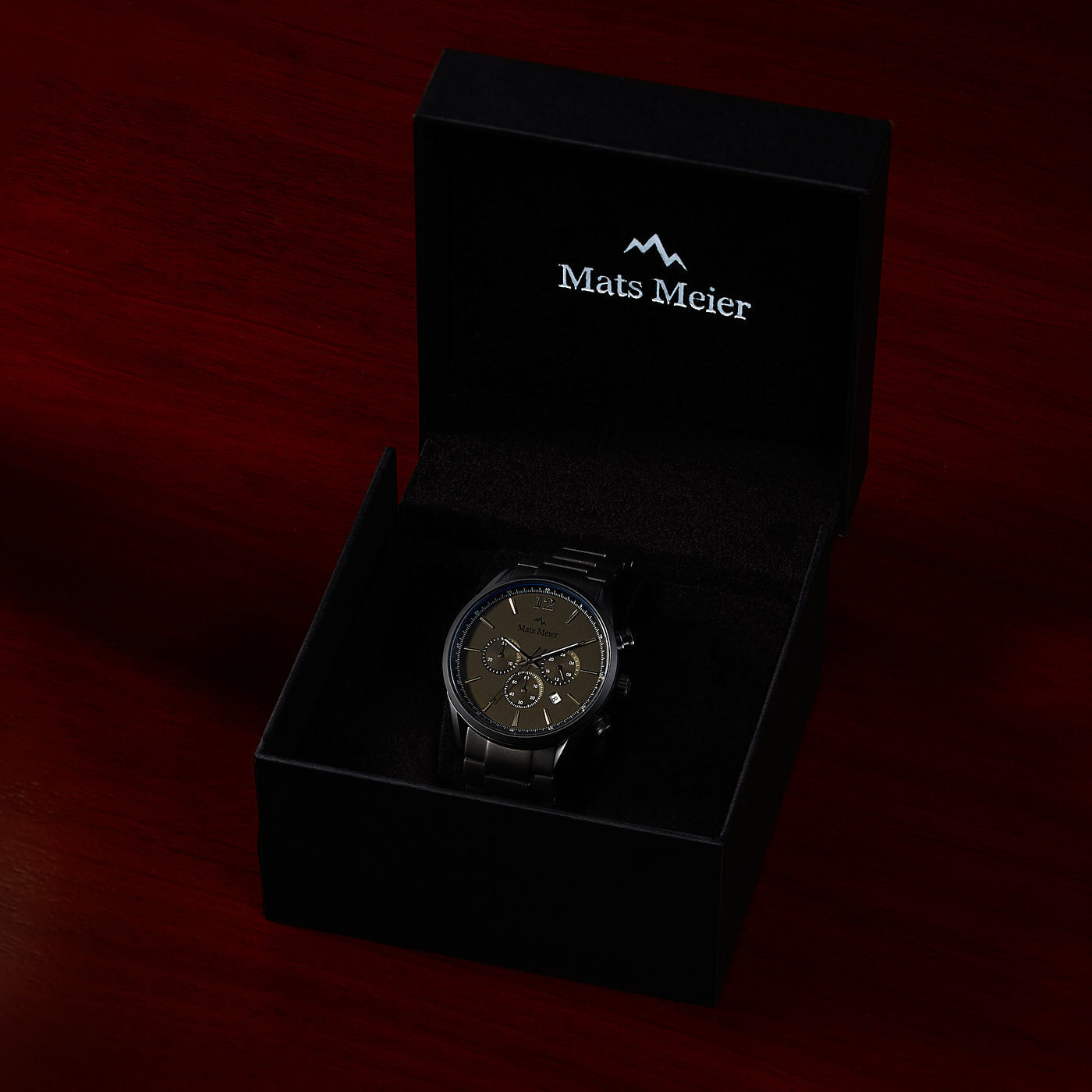 Grand Cornier chronograph mens watch gunmetal   