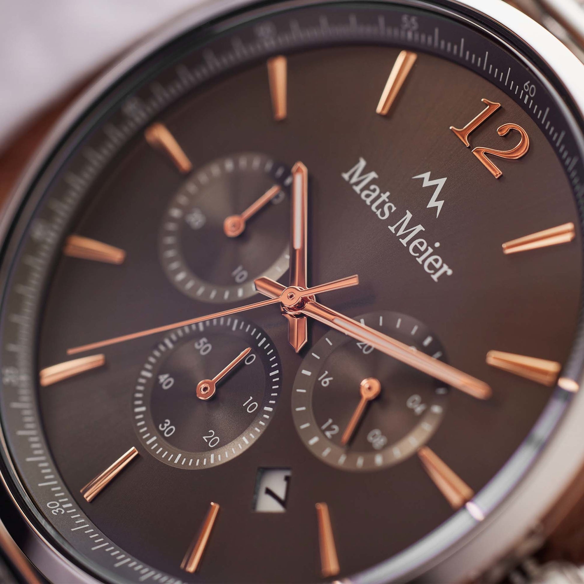 Grand Combin chronograph mens watch and watch box gift set