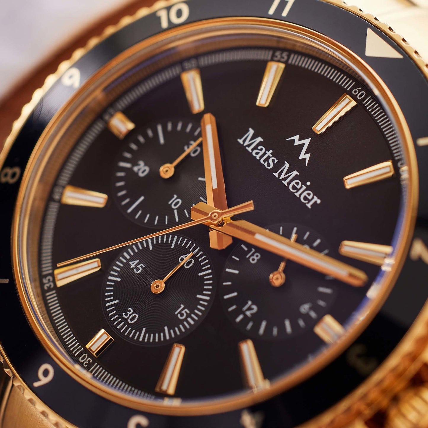 Grand Combin chronograph mens watch and watch box gift set