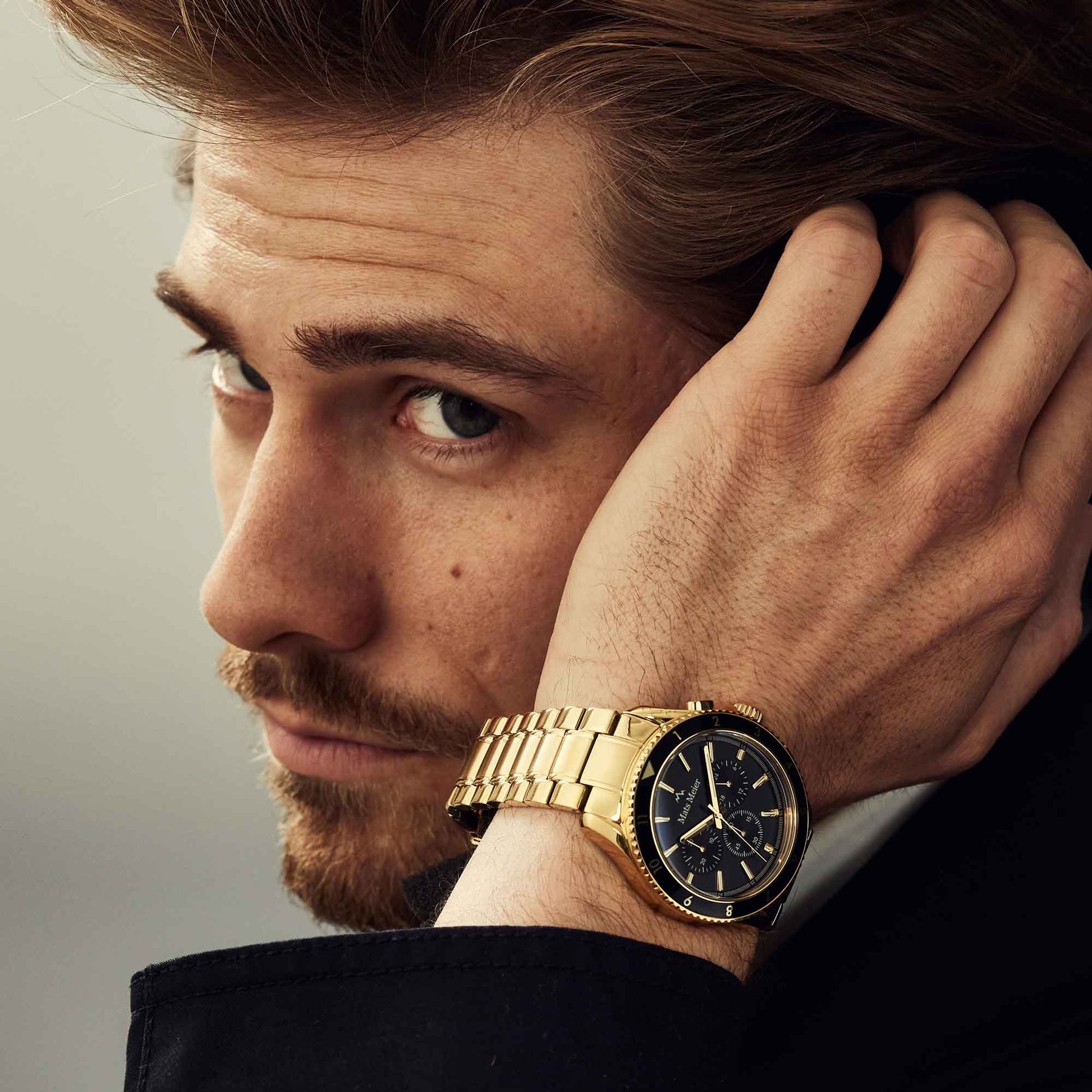 Grand Combin chronograph mens watch and watch box gift set