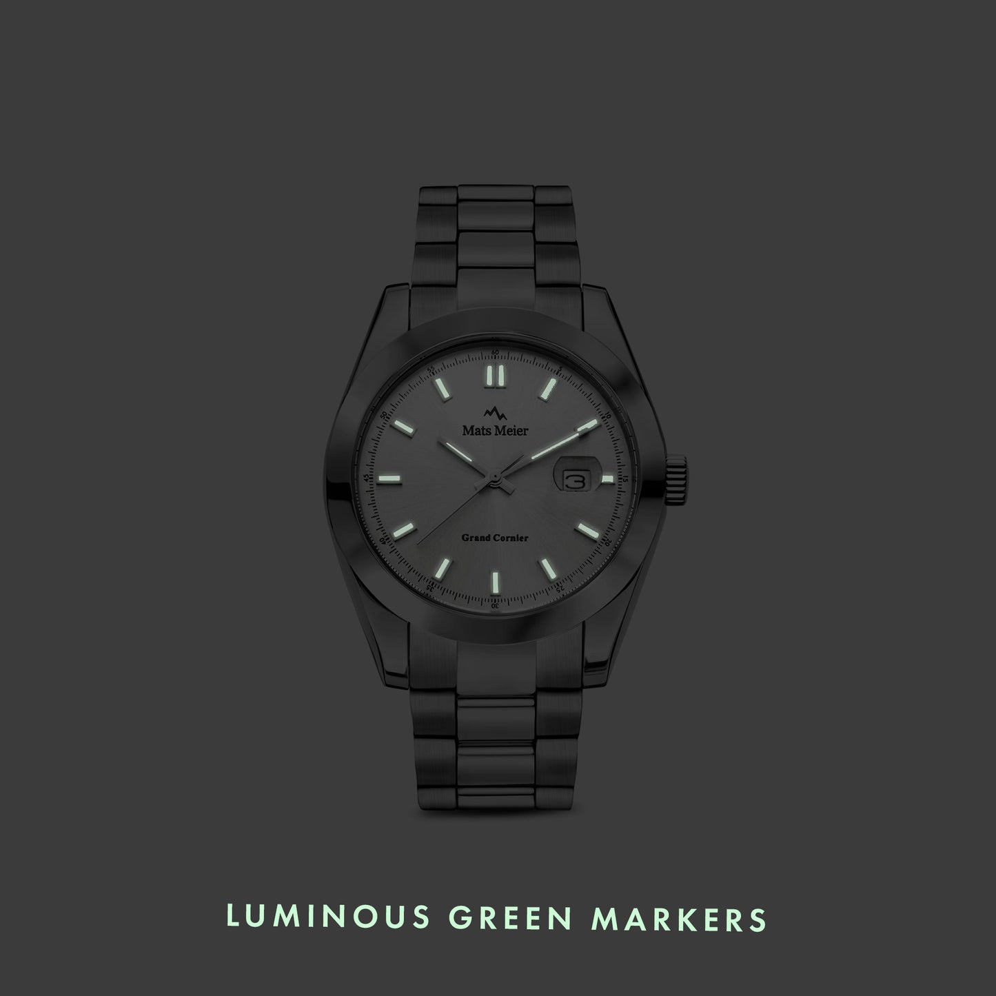 Grand Cornier mens watch silver coloured   