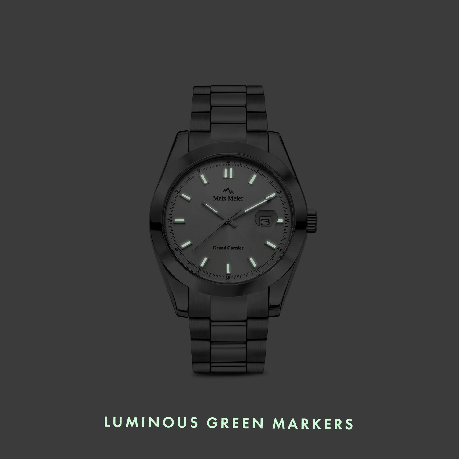 Grand Cornier mens watch silver coloured   