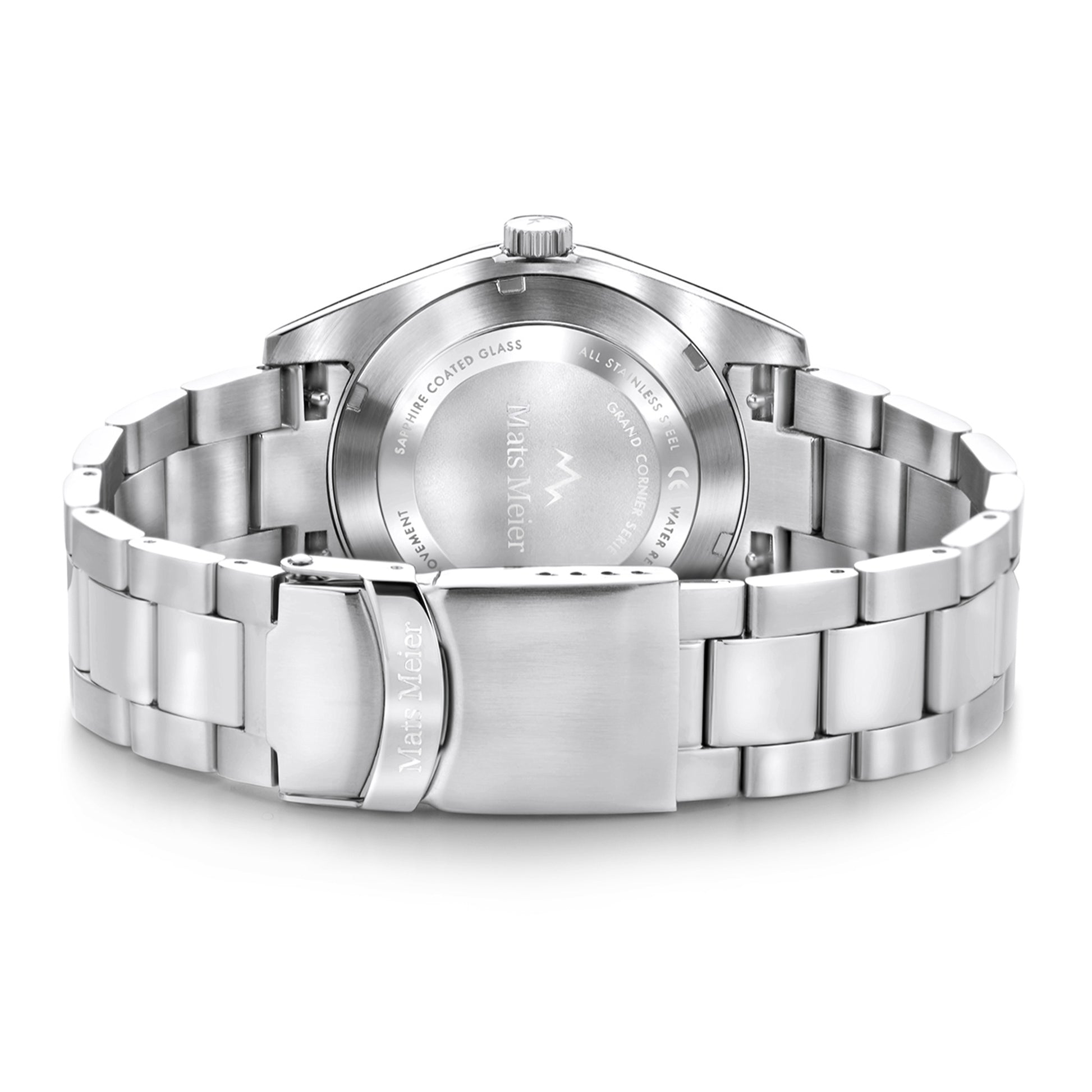 Grand Cornier mens watch silver coloured and green   