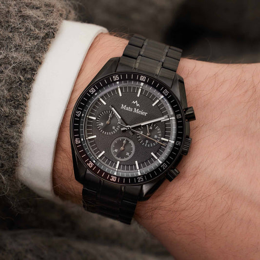 Grand Combin chronograph mens watch and watch box gift set