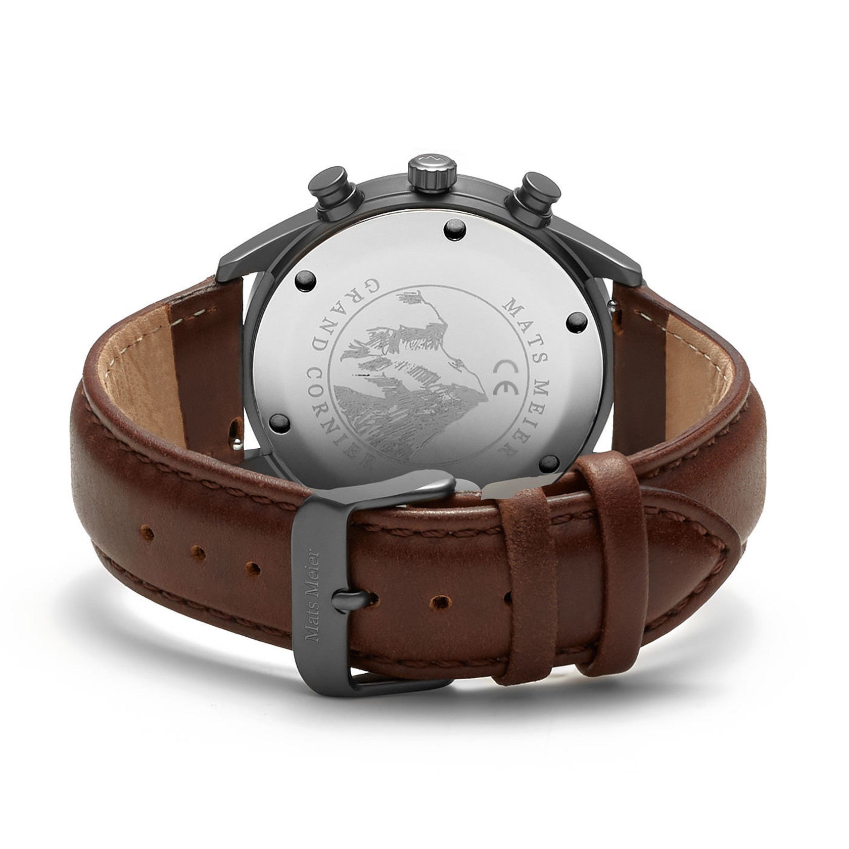 Grand Combin chronograph mens watch and watch box gift set   
