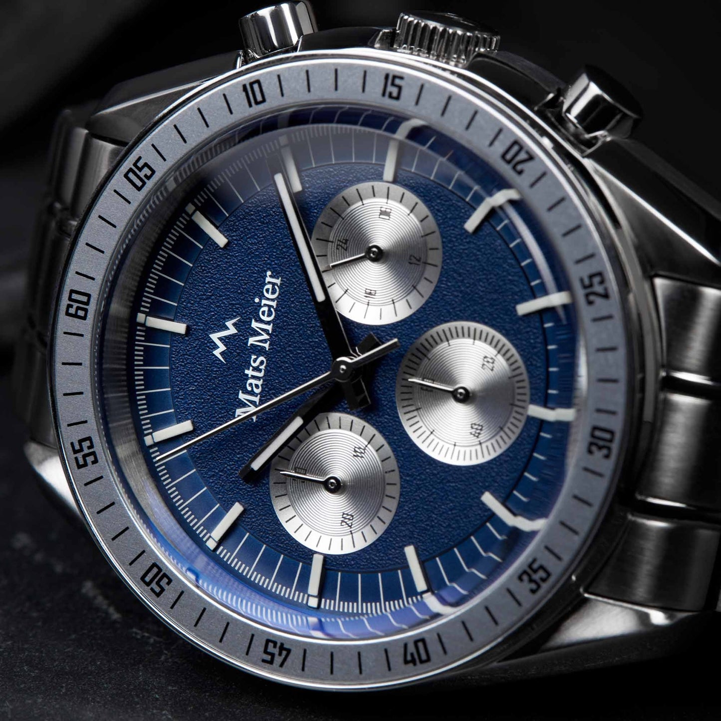 Grand Combin chronograph mens watch and watch box gift set