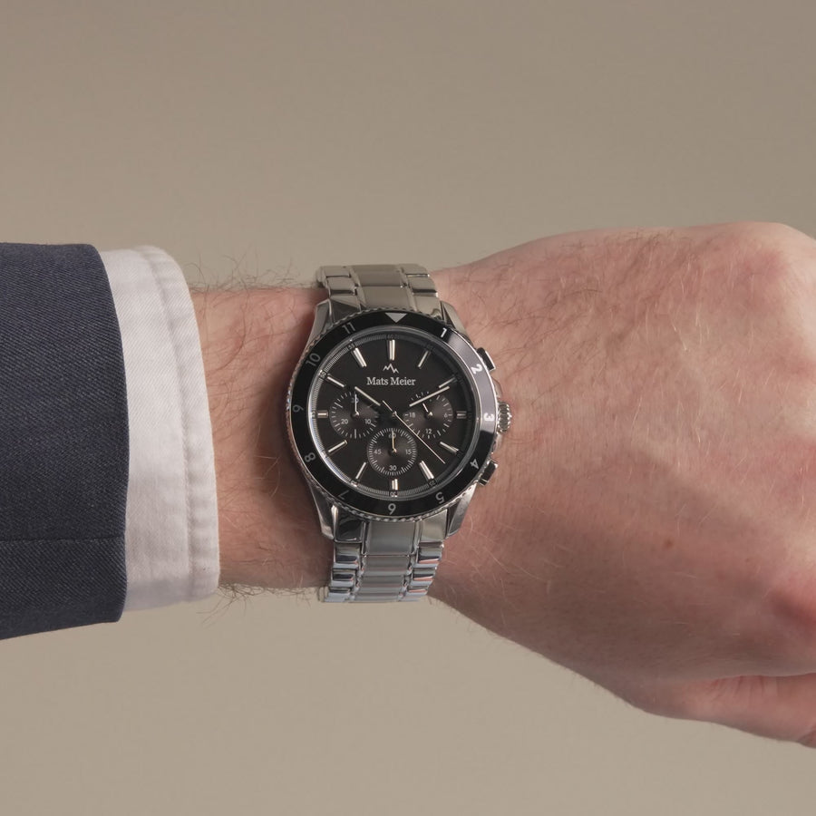 Ponte Dei Salti Chronohraph Mens Watch Silver / Black